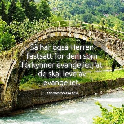 Picture 05 - 1 Korinter 9:14 NORSK - Så har også Herren fastsatt for dem som - Bible Verse Picture