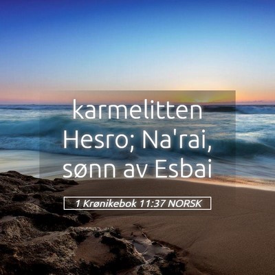 Picture 05 - 1 Krønikebok 11:37 NORSK - karmelitten Hesro; Na'rai, sønn av - Bible Verse Picture