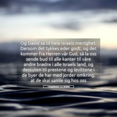 Picture 05 - 1 Krønikebok 13:2 NORSK - Og David sa til hele Israels menighet: Dersom det - Bible Verse Picture