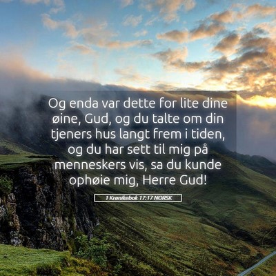Picture 05 - 1 Krønikebok 17:17 NORSK - Og enda var dette for lite dine øine, Gud, og du - Bible Verse Picture