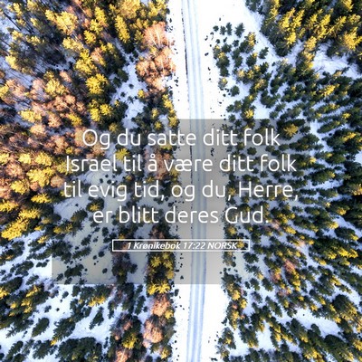 Picture 05 - 1 Krønikebok 17:22 NORSK - Og du satte ditt folk Israel til å være ditt - Bible Verse Picture