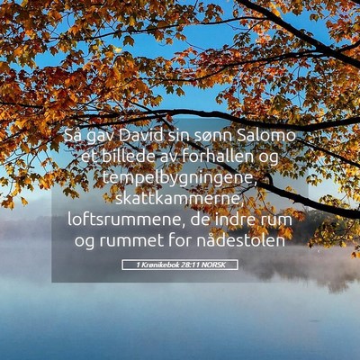 Picture 05 - 1 Krønikebok 28:11 NORSK - Så gav David sin sønn Salomo et billede av - Bible Verse Picture