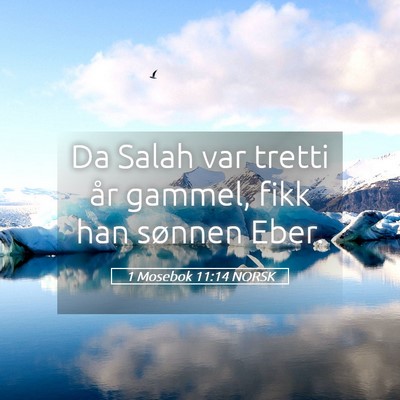 Picture 05 - 1 Mosebok 11:14 NORSK - Da Salah var tretti år gammel, fikk han sønnen - Bible Verse Picture