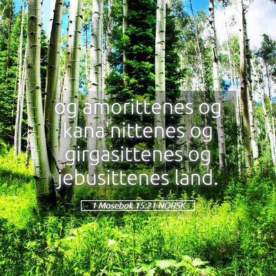Picture 05 - 1 Mosebok 15:21 NORSK - og amorittenes og kana'nittenes og girgasittenes - Bible Verse Picture