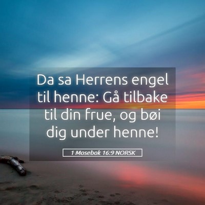 Picture 05 - 1 Mosebok 16:9 NORSK - Da sa Herrens engel til henne: Gå tilbake til - Bible Verse Picture