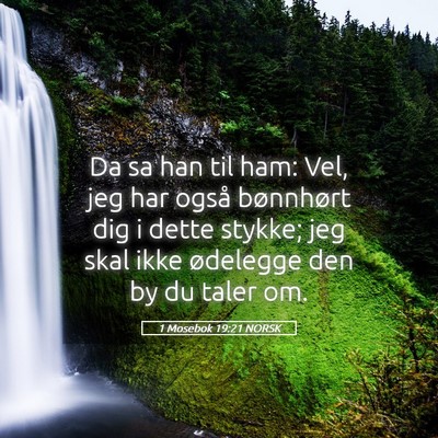 Picture 05 - 1 Mosebok 19:21 NORSK - Da sa han til ham: Vel, jeg har også bønnhørt - Bible Verse Picture