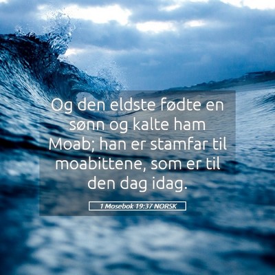 Picture 05 - 1 Mosebok 19:37 NORSK - Og den eldste fødte en sønn og kalte ham Moab; - Bible Verse Picture