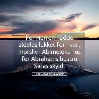 Picture 05 - 1 Mosebok 20:18 NORSK - For Herren hadde aldeles lukket for hvert morsliv - Bible Verse Picture