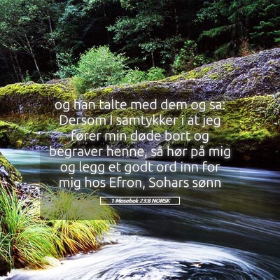 Picture 05 - 1 Mosebok 23:8 NORSK - og han talte med dem og sa: Dersom I samtykker i - Bible Verse Picture