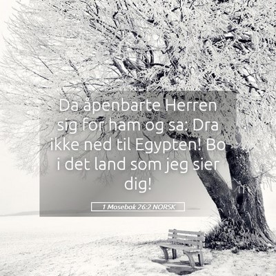 Picture 05 - 1 Mosebok 26:2 NORSK - Da åpenbarte Herren sig for ham og sa: Dra ikke - Bible Verse Picture