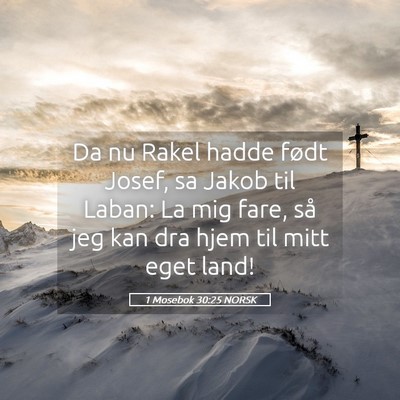 Picture 05 - 1 Mosebok 30:25 NORSK - Da nu Rakel hadde født Josef, sa Jakob til - Bible Verse Picture