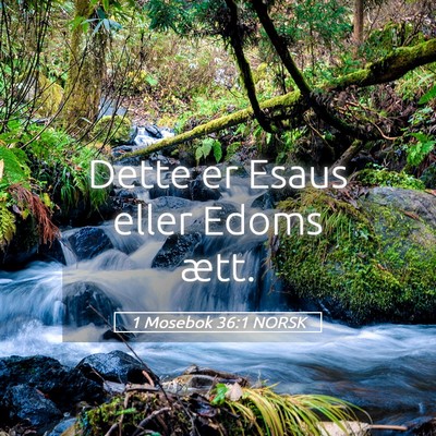 Picture 05 - 1 Mosebok 36:1 NORSK - Dette er Esaus eller Edoms - Bible Verse Picture