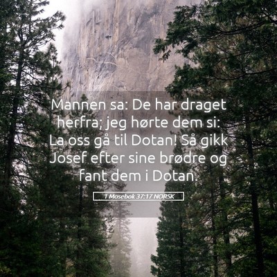 Picture 05 - 1 Mosebok 37:17 NORSK - Mannen sa: De har draget herfra; jeg hørte dem - Bible Verse Picture