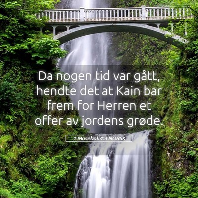 Picture 05 - 1 Mosebok 4:3 NORSK - Da nogen tid var gått, hendte det at Kain bar - Bible Verse Picture