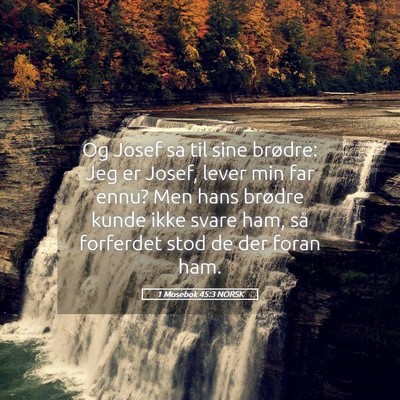 Picture 05 - 1 Mosebok 45:3 NORSK - Og Josef sa til sine brødre: Jeg er Josef, lever - Bible Verse Picture
