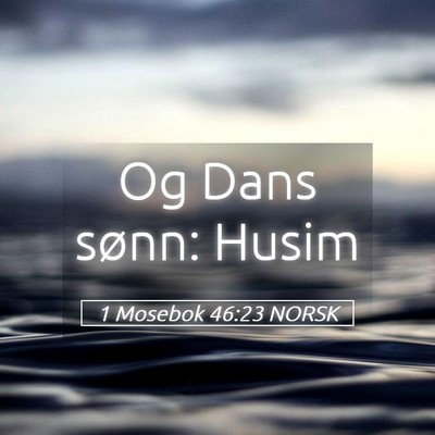 Picture 05 - 1 Mosebok 46:23 NORSK - Og Dans sønn: - Bible Verse Picture