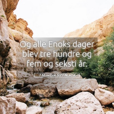 Picture 05 - 1 Mosebok 5:23 NORSK - Og alle Enoks dager blev tre hundre og fem og - Bible Verse Picture