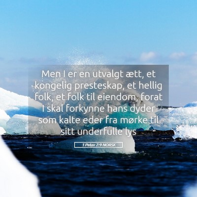 Picture 05 - 1 Peter 2:9 NORSK - Men I er en utvalgt ætt, et kongelig presteskap, - Bible Verse Picture