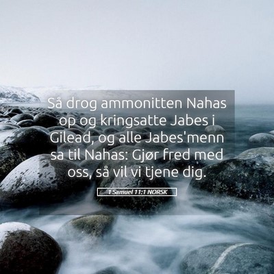 Picture 05 - 1 Samuel 11:1 NORSK - Så drog ammonitten Nahas op og kringsatte Jabes - Bible Verse Picture