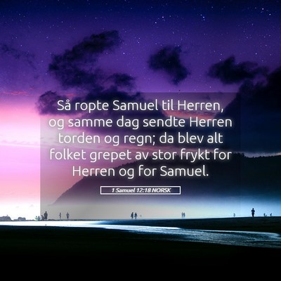 Picture 05 - 1 Samuel 12:18 NORSK - Så ropte Samuel til Herren, og samme dag sendte - Bible Verse Picture