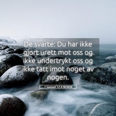 Picture 05 - 1 Samuel 12:4 NORSK - De svarte: Du har ikke gjort urett mot oss og - Bible Verse Picture