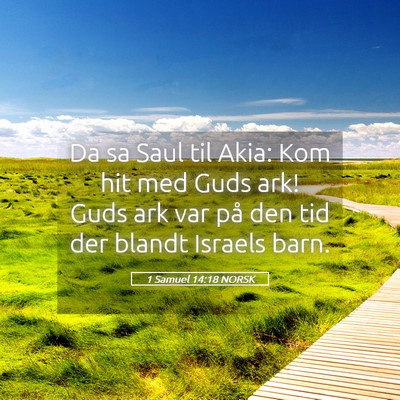 Picture 05 - 1 Samuel 14:18 NORSK - Da sa Saul til Akia: Kom hit med Guds ark! Guds - Bible Verse Picture
