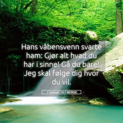 Picture 05 - 1 Samuel 14:7 NORSK - Hans våbensvenn svarte ham: Gjør alt hvad du - Bible Verse Picture