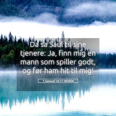 Picture 05 - 1 Samuel 16:17 NORSK - Da sa Saul til sine tjenere: Ja, finn mig en mann - Bible Verse Picture