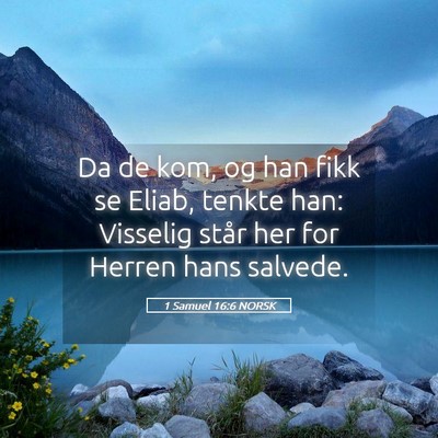 Picture 05 - 1 Samuel 16:6 NORSK - Da de kom, og han fikk se Eliab, tenkte han: - Bible Verse Picture