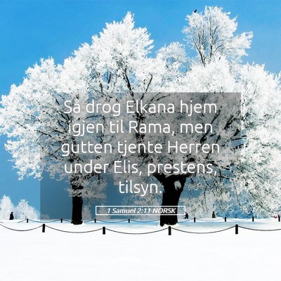 Picture 05 - 1 Samuel 2:11 NORSK - Så drog Elkana hjem igjen til Rama, men gutten - Bible Verse Picture