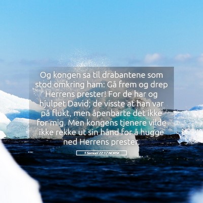 Picture 05 - 1 Samuel 22:17 NORSK - Og kongen sa til drabantene som stod omkring ham: - Bible Verse Picture
