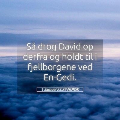 Picture 05 - 1 Samuel 23:29 NORSK - Så drog David op derfra og holdt til i - Bible Verse Picture