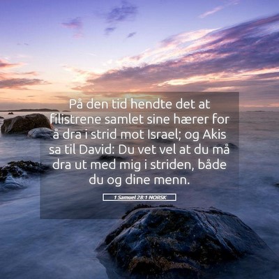Picture 05 - 1 Samuel 28:1 NORSK - På den tid hendte det at filistrene samlet sine - Bible Verse Picture