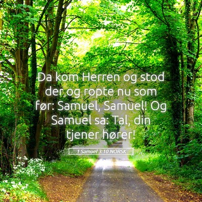 Picture 05 - 1 Samuel 3:10 NORSK - Da kom Herren og stod der og ropte nu som før: - Bible Verse Picture