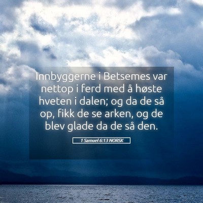 Picture 05 - 1 Samuel 6:13 NORSK - Innbyggerne i Betsemes var nettop i ferd med å - Bible Verse Picture