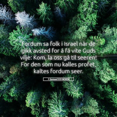 Picture 05 - 1 Samuel 9:9 NORSK - Fordum sa folk i Israel når de gikk avsted for - Bible Verse Picture