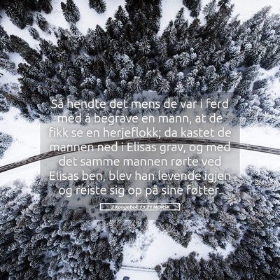 Picture 05 - 2 Kongebok 13:21 NORSK - Så hendte det mens de var i ferd med å begrave - Bible Verse Picture
