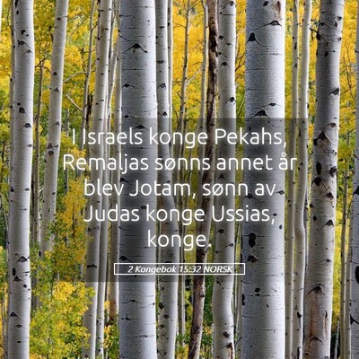 Picture 05 - 2 Kongebok 15:32 NORSK - I Israels konge Pekahs, Remaljas sønns annet år - Bible Verse Picture