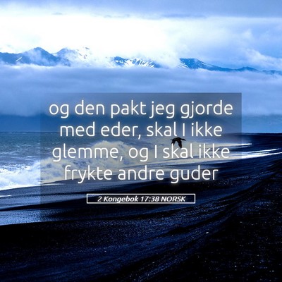Picture 05 - 2 Kongebok 17:38 NORSK - og den pakt jeg gjorde med eder, skal I ikke - Bible Verse Picture