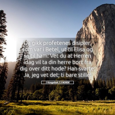 Picture 05 - 2 Kongebok 2:3 NORSK - Da gikk profetenes disipler, som var i Betel, ut - Bible Verse Picture