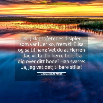 Picture 05 - 2 Kongebok 2:5 NORSK - Da gikk profetenes disipler, som var i Jeriko, - Bible Verse Picture