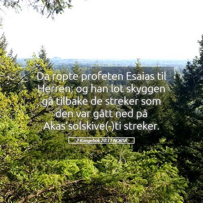 Picture 05 - 2 Kongebok 20:11 NORSK - Da ropte profeten Esaias til Herren; og han lot - Bible Verse Picture