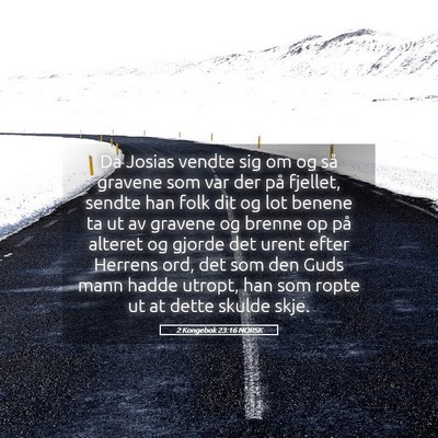Picture 05 - 2 Kongebok 23:16 NORSK - Da Josias vendte sig om og så gravene som var - Bible Verse Picture