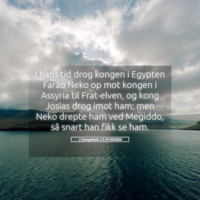 Picture 05 - 2 Kongebok 23:29 NORSK - I hans tid drog kongen i Egypten Farao Neko op - Bible Verse Picture