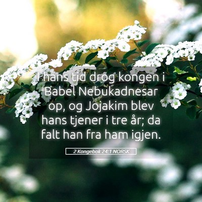 Picture 05 - 2 Kongebok 24:1 NORSK - I hans tid drog kongen i Babel Nebukadnesar op, - Bible Verse Picture