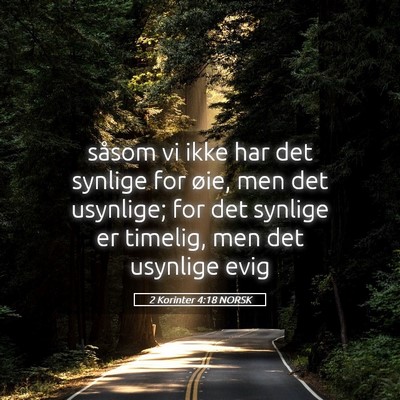 Picture 05 - 2 Korinter 4:18 NORSK - såsom vi ikke har det synlige for øie, men det - Bible Verse Picture