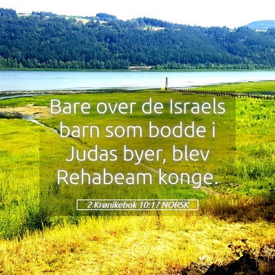 Picture 05 - 2 Krønikebok 10:17 NORSK - Bare over de Israels barn som bodde i Judas byer, - Bible Verse Picture