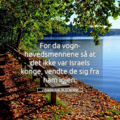 Picture 05 - 2 Krønikebok 18:32 NORSK - For da vogn-høvedsmennene så at det ikke var - Bible Verse Picture