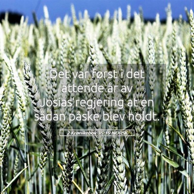 Picture 05 - 2 Krønikebok 35:19 NORSK - Det var først i det attende år av - Bible Verse Picture