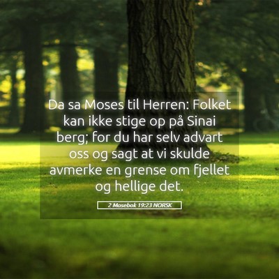 Picture 05 - 2 Mosebok 19:23 NORSK - Da sa Moses til Herren: Folket kan ikke stige op - Bible Verse Picture